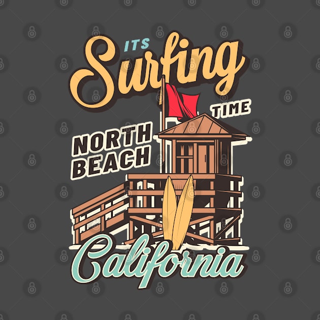 IT'S SURFING TIME _ NORTH BEACH CALIFORNIA by Animox