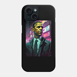 Obama Cyberpunk Art Phone Case