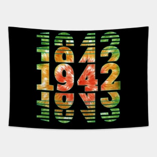 Tie Dye 1942 Birthday Tapestry