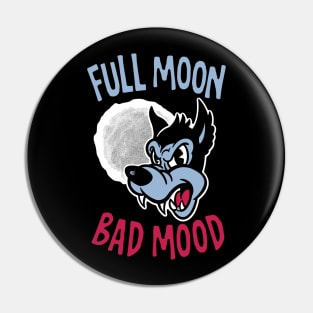 Full Moon Bad Mood (dark) Pin