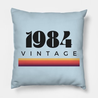1984 Vintage Stripe Design Pillow