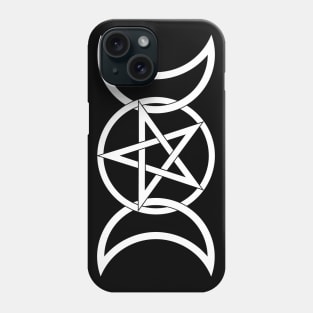 Triple Moon Goddess White Phone Case