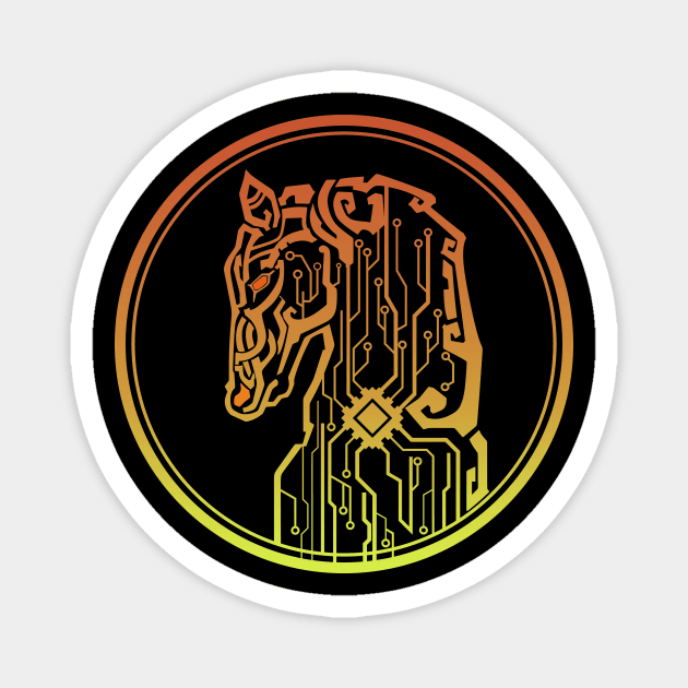 Fire Horse Ic Magnet by pilipsjanuariusDesign