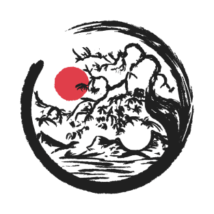 Red Sun and a Tree T-Shirt