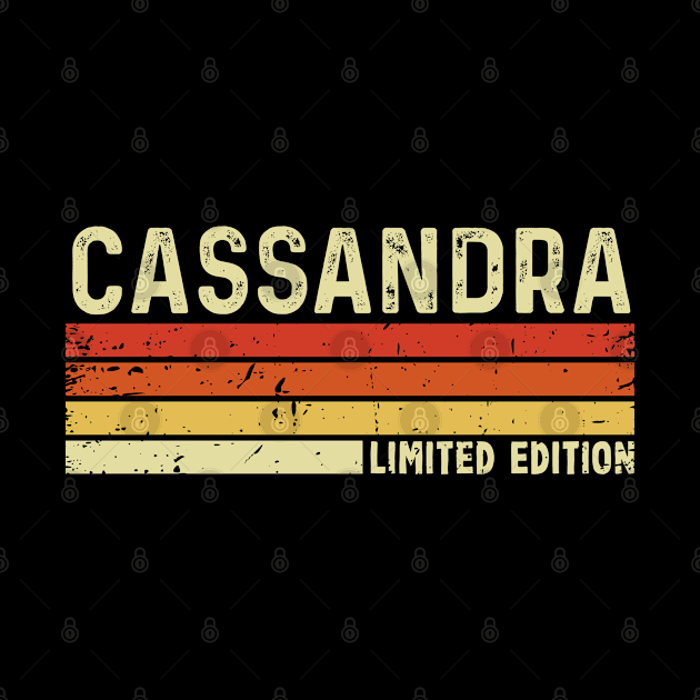 Cassandra First Name Vintage Retro Gift For Cassandra by CoolDesignsDz