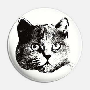 British Longhair gift for British Longhair Cat Owners Pin