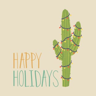 Happy Holidays Cactus T-Shirt