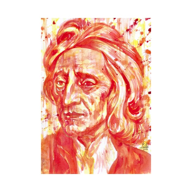 JOHN LOCKE watercolor portrait by lautir