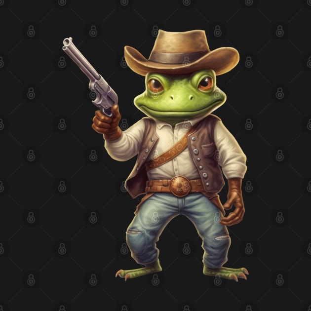 This cowboy frog is ready to take on the Wild West by Pixel Poetry