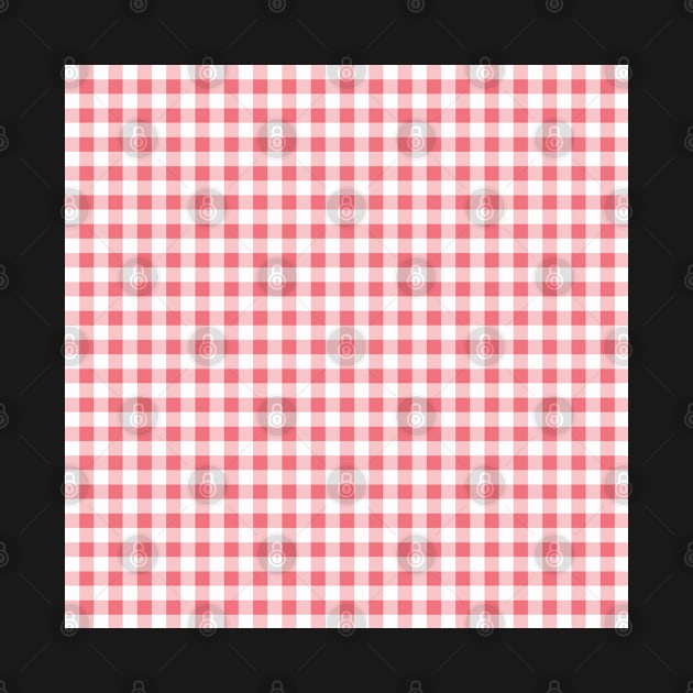 Pink & White Gingham Plaid Pattern by FOZClothing
