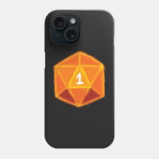 Natural 1 | Hand Painted Golden Nat 1 - Critical Fail D&D Phone Case