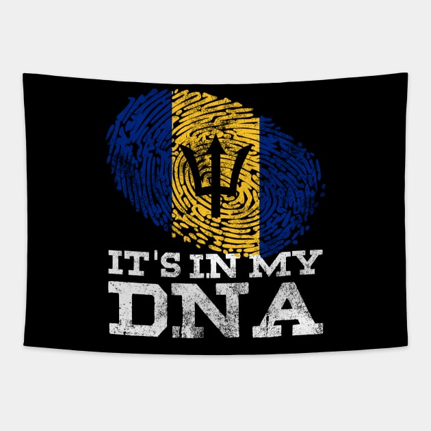 It's In My DNA Barbados Shirt Barbadian Gift Afro Bajan Flag Tapestry by Smoothbeats