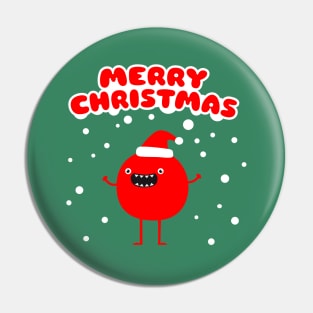 Funny Santa Claus - Merry Christmas Pin