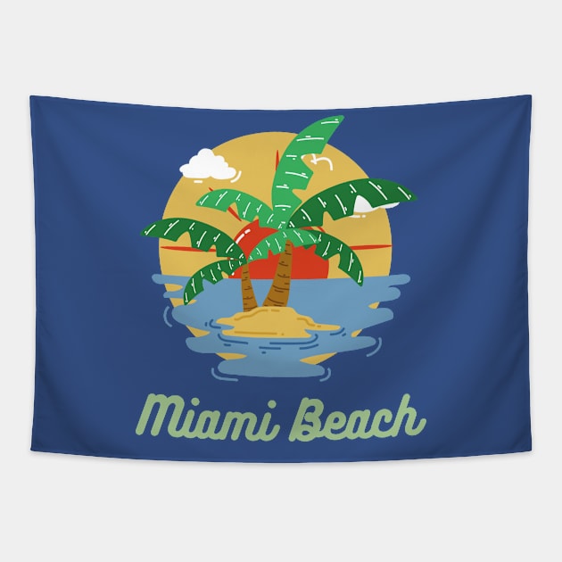 Miami Beach Tapestry by Poula_Romany