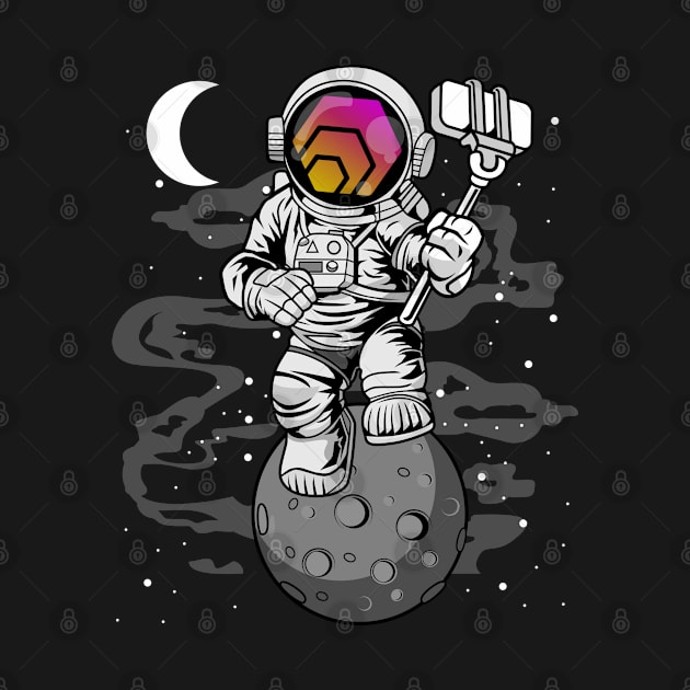 Astronaut Selfie HEX Coin To The Moon Crypto Token Cryptocurrency Wallet Birthday Gift For Men Women Kids by Thingking About