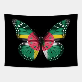 Dominican Flag  Butterfly - Gift for Dominican From Dominica Tapestry