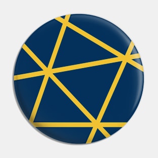 Yellow Random Mesh on Navy Blue Pin