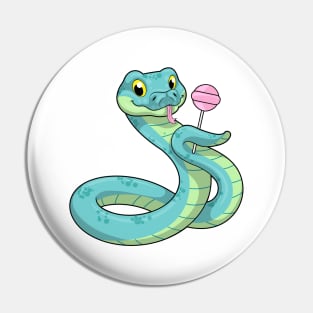 Snake with Lollipop Pin