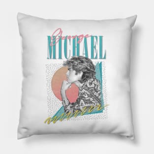 George Michael -- 80s Faded Style Fan Design Pillow