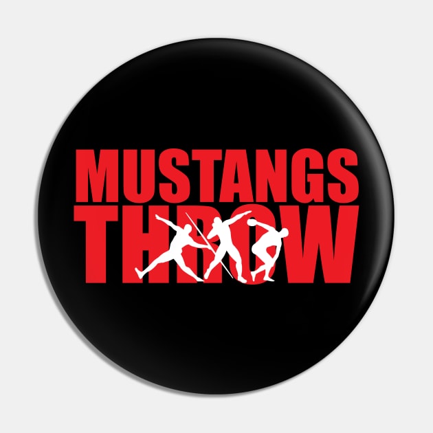 Mustangs Throw Pin by Athletics Inc