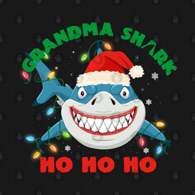 Grandma Shark Ho Ho Ho Christmas by mckinney