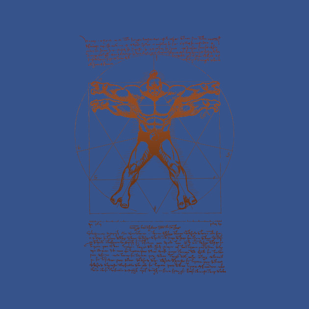 Vitruvian Kombater - Vitruvian Man - T-Shirt