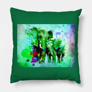 Elephant Family Pillow