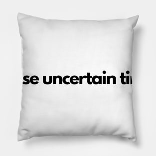 Uncertain Times Pillow