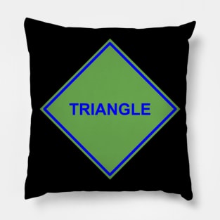 Green Blue Triangle Pillow