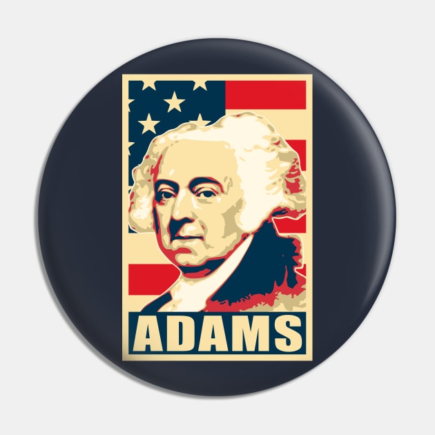 John Adams American Poster Propaganda Pin by Nerd_art