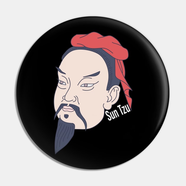 Sun Tzu - Graphic Text - Han Dynasty Pin by DeWinnes