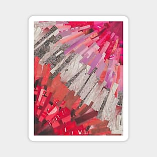 Abstract Lesbian Flag Collage Magnet