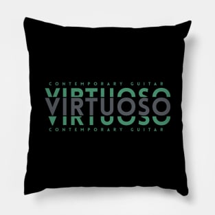 Contemporary Guitar Virtuoso Dark Green Pillow