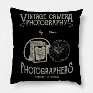 Vintage Camera Photography Pillow