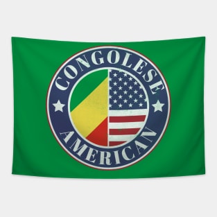 Proud Congolese-American Badge - Congo, Republic of the Flag Tapestry