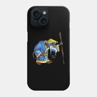 Old mouse with a walking stick greeting Phone Case