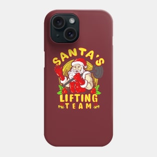 Santa Weightlifting Christmas Fitness Gym Deadlift Xmas Phone Case