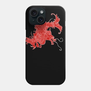 Asian Dragon Red and White Phone Case