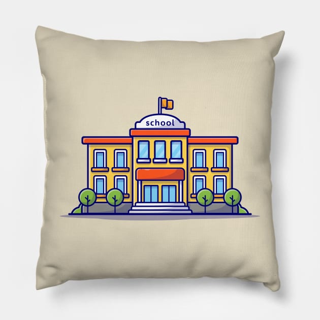 School Building Pillow by Catalyst Labs