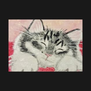 Cute sleeping kitten art T-Shirt