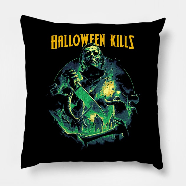 Monster Halloween Pillow by OrcaDeep