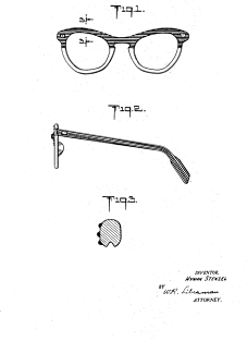 Glasses VINTAGE PATENT DRAWING Magnet