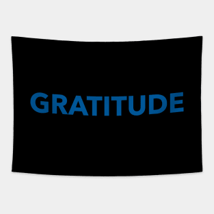 Gratitude Blue Typography Tapestry