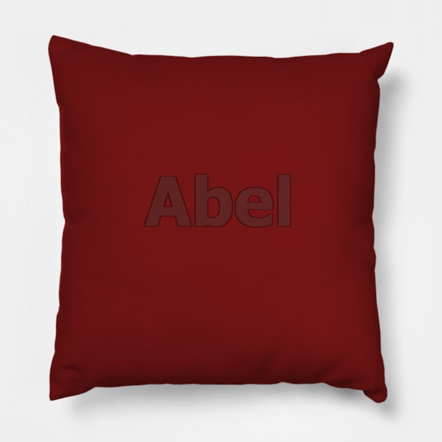 name abel - red Pillow by persa