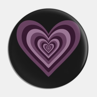 Aubergine Expanding Hearts Pin