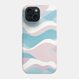 Pattern Flat Illustration Bright Isometric Pastel Colored Waves Phone Case