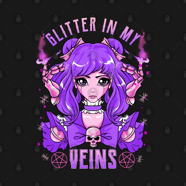 Glitter In My Veins Witchcraft Manga Anime Girl by E