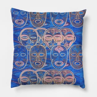 African Masks V4 Pillow