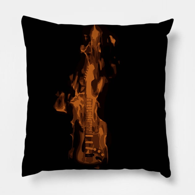 Fire Guitar Pillow by Joshua Designs