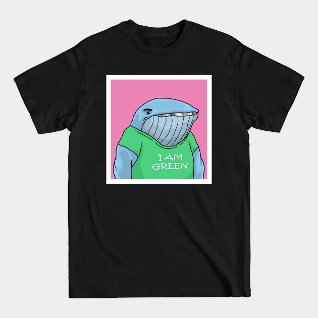 Disover CUTE WHALE Wearing "I Am Green" Tshirt - Kids Clothes - T-Shirt